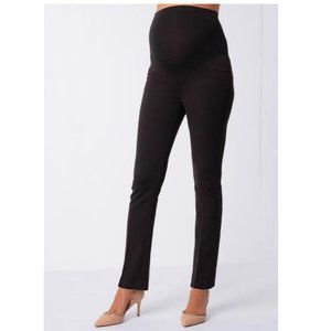 Seraphine Ottilie Straight Fit Over Bump Maternity Pants in Black Size 10 NWT